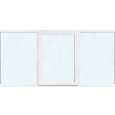 Kunststof Kozijn - V-DK-V - 254 x 114 cm inclusief aanslag