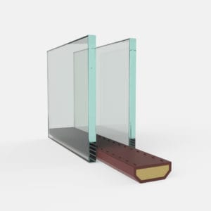 Afstand houder warme rand PVC bruin