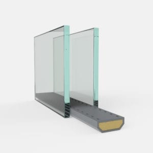 Afstand houder warme rand PVC grijs (RAL 7040)