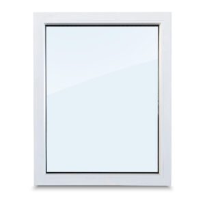 vast raam met kunststof kozijn