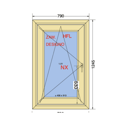 Buitendraaiend Draaikiep | 120mm met houtverbinding