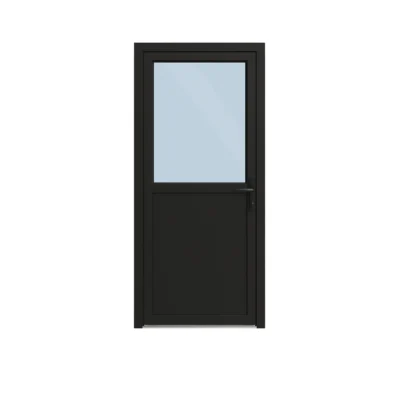 Aluminium deur met borstwering