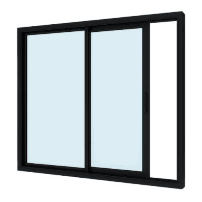 Aluminium schuifpui Slank 2-delig (MB59 HS MONORAIL)