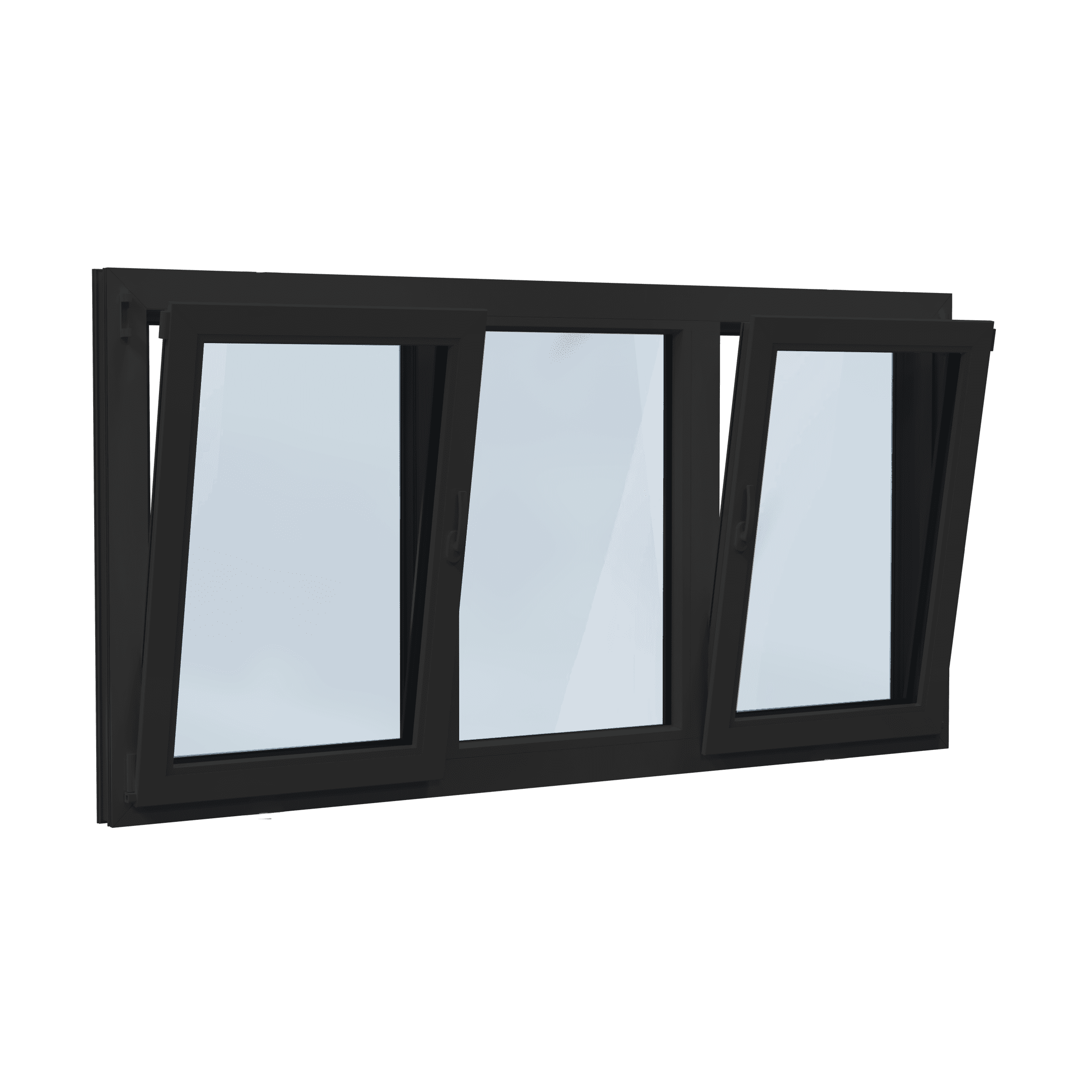 Draaikiep-vast-draaikiep aluminium kozijn