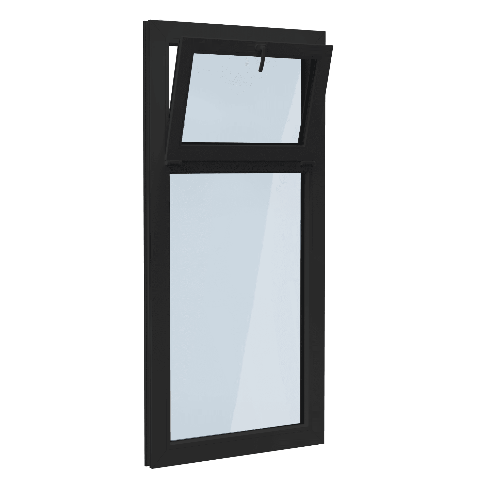 Vast met kiep bovenlicht aluminium kozijn