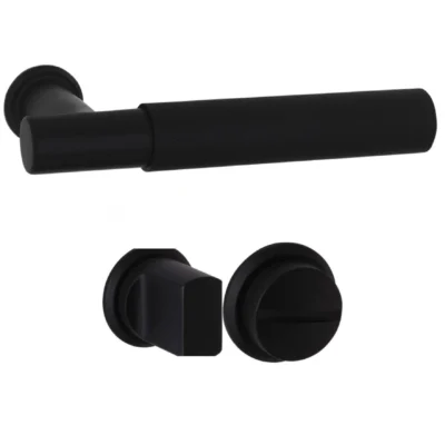 Amante-zwart-deurkruk-met-toiletset-voor-austria-binnendeur