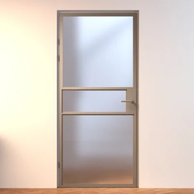 Bronze binnendeur aluminium binnendeur Mondana mat glas