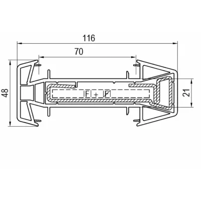 Statisch koppelstuk voor kunststof kozijnen aluplast