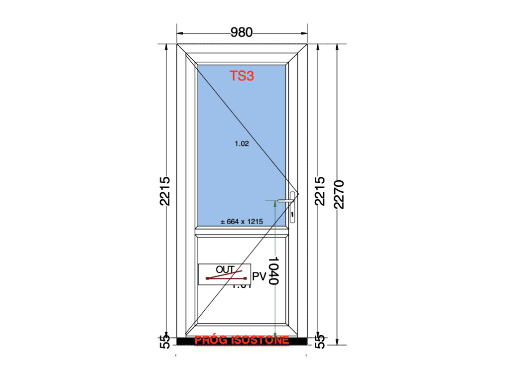 Kunststof deur met kozijn outlet goedkope aanbieding
