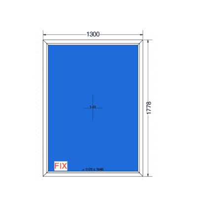 1300x1778 | Vast raam met triple glas
